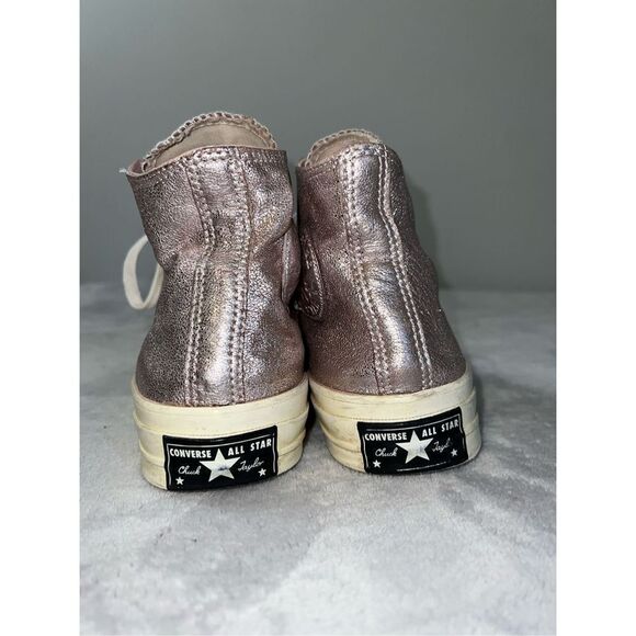 Women’s Converse Chuck Taylor All Star PINK Metallic Hi Top Sneakers US 7 - Picture 7 of 8